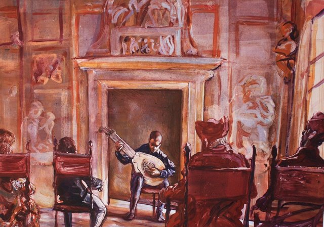 Concert at Del Monte's   22 x 28"