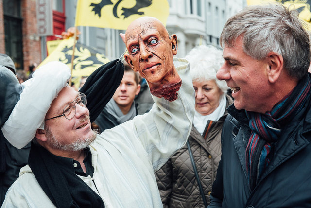 Pegida/Voorpost/Vlaams belang demonstration.