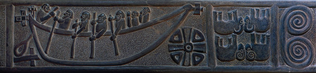 Le pilier sculpté de Kilnaruane, 9 ème siècle, Skellig center, île de Valentia, comté de Kerry