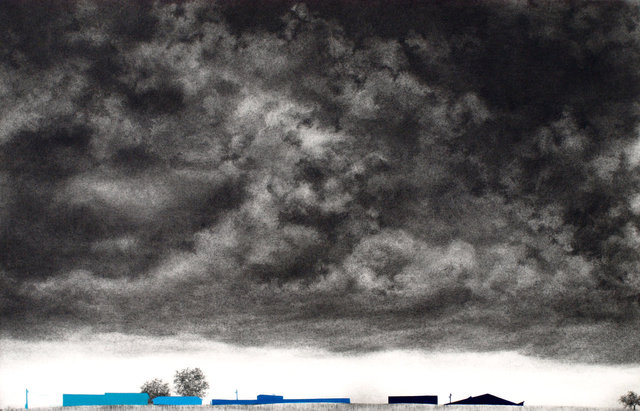 Storm Cloud, 2013, gouache and graphite on paper, 11 x 16" **