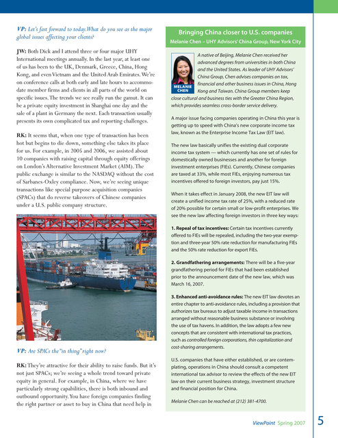 UHY Advisors ViewPoint custom newsletter