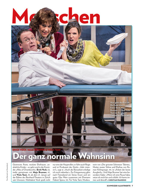 Erich Vock, Maja Brunner, Viola Tami, Schweizer Illustrierte Januar 2015