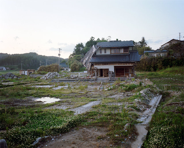 House damaged by the tsunami.