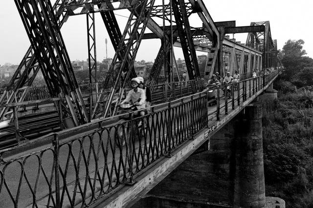 Long Bien bridge in Hanoi