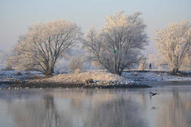 ijssel bij winter