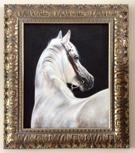 Ogier arabski Mistral 40x33,5 olej deska