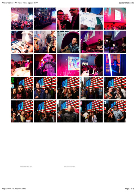Event Photos- Art Takes Times Square by Artistswanted.org