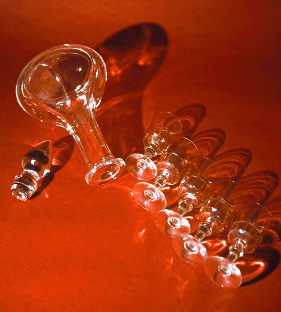 Carafe, verres et reflets - 1999