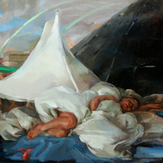 Sleep to Dream 2, oil on panel 12"x12"