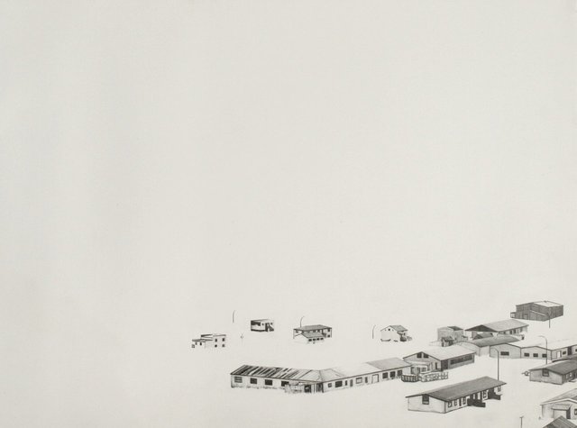 Icelandscape 7, 2009, graphite on paper, 12 x 16",