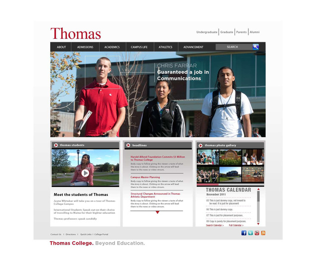 Thomas College Website