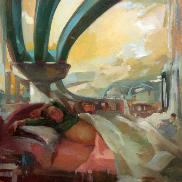 Sleep to Dream 1, oil on panel, 12"x12"