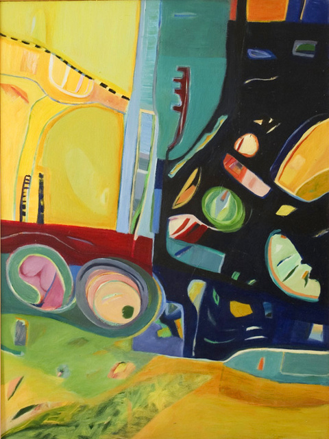 Golden Circus, Acrylic on Canvas, 48" x 36"