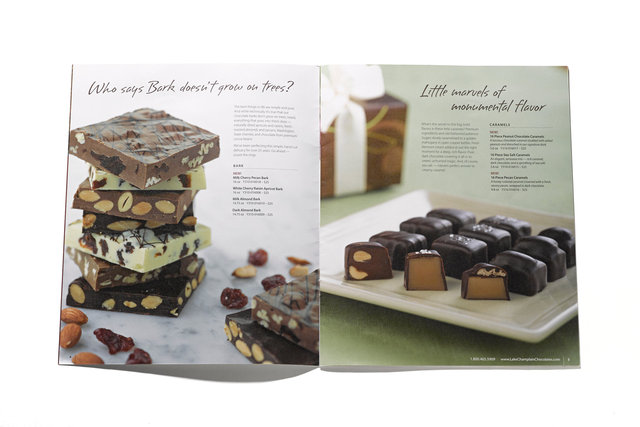 Lake Champlain Chocolates: Mail order catalog photography