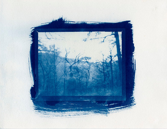 Der Wanderer im Wald